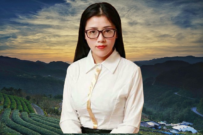 苗甜拉过若依，站在他身前，伸出手替他系上胸前的扣子