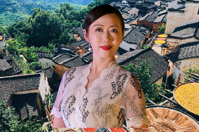 此时的红色妖姬，一身干净笔挺的黑西服，衬托出他干练的气质