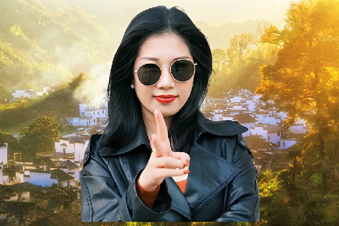 那妞伸手一指远处的红色妖姬，以前是别人的影子，现在是他的
